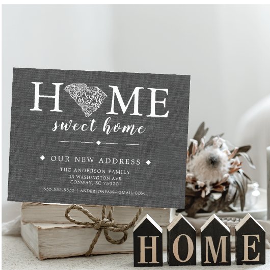 サウスカロライナ州州の引越し発表ポストカード 案内ポストカード