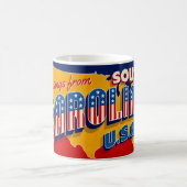 サウスカロライナ州愛国的な挨拶マグ コーヒーマグカップ (中央)