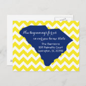 サウスカロライナ州新しいホームアドレス移動カード 案内ポストカード (正面/裏面)