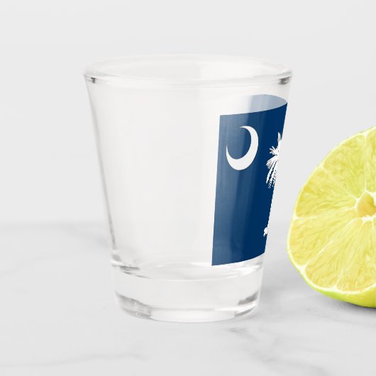 サウスカロライナ州旗と愛国的なショットグラス ショットグラス (左)