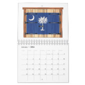 サウスカロライナ州旗と閉じた納屋のドア カレンダー (1月 2026)