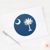 サウスカロライナ州旗のシール ラウンドシール (封筒)