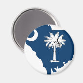 サウスカロライナ州旗の地図 マグネット (正面/裏面)