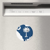 サウスカロライナ州旗の地図 マグネット (インサイチュ (食洗機))