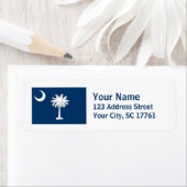 サウスカロライナ州旗の差出人住所ラベル ラベル (インサイチュ)