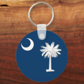 サウスカロライナ州旗を持つキーチェーン州 キーホルダー (正面)