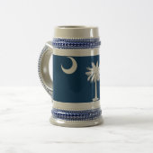 サウスカロライナ州旗を持つマグカップ州 – 米国 ビールジョッキ (正面左)