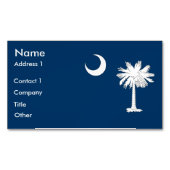 サウスカロライナ州旗を持つ名刺マグネット マグネット名刺 (正面)