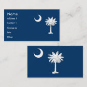 サウスカロライナ州旗を持つ名刺 名刺 (正面/裏面)