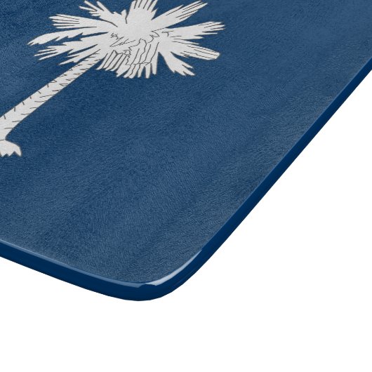 サウスカロライナ州旗を持つ小さなガラスの切断ボード カッティングボード (角)