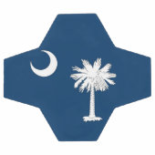 サウスカロライナ州旗を持つ愛国的なサッカーボール サッカーボール (フラット)