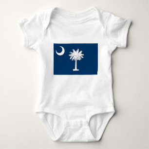 サウスカロライナ州旗を持つ愛国的なベビーのボディスーツ ベビーボディスーツ