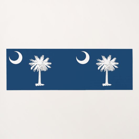 サウスカロライナ州旗を持つ愛国的なヨガマット ヨガマット (裏面(横))