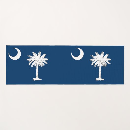 サウスカロライナ州旗を持つ愛国的なヨガマット ヨガマット (正面(横))