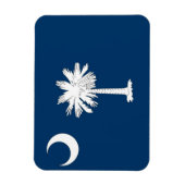 サウスカロライナ州旗を持つ愛国的な柔軟な磁石 マグネット (縦)