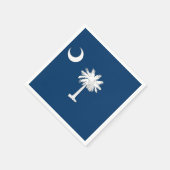 サウスカロライナ州旗を持つ愛国的な紙ナプキン スタンダードカクテルナプキン (角)