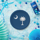 サウスカロライナ州旗を持つ愛国的な紙プレート ペーパープレート (パーティー)