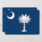 サウスカロライナ州旗を持つ愛国的招待状 招待状 (正面/裏面)