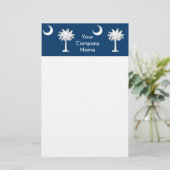 サウスカロライナ州旗を持つ文房具 便箋 (スタンド正面)