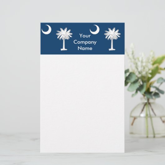 サウスカロライナ州旗を持つ文房具 便箋 (スタンド正面)