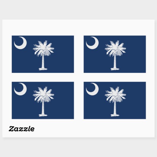 サウスカロライナ州旗シール 長方形シール (シート)
