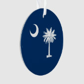 サウスカロライナ州旗デザインデコール オーナメント (正面)