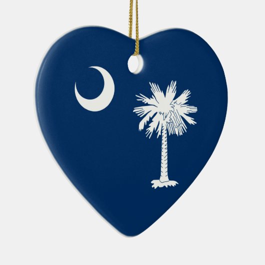 サウスカロライナ州旗デザインデコール セラミックオーナメント (右)