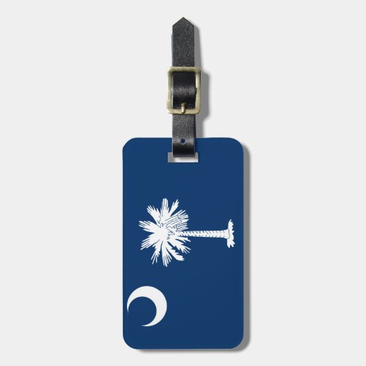 サウスカロライナ州旗デザインデコール ラゲッジタグ (正面縦)