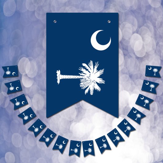 サウスカロライナ州旗パーティー、旗の束結婚ね/s バンティングフラッグ