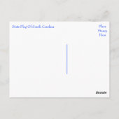 サウスカロライナ州旗ブルーパームポストカード ポストカード (裏面)