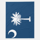 サウスカロライナ州旗プリント愛国党 フリースブランケット (正面)