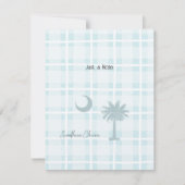 サウスカロライナ州旗プレイドノートカード ノートカード (正面)