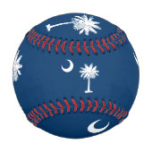 サウスカロライナ州旗モノグラム/野球ボール 野球ボール (裏面)