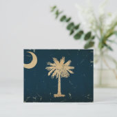 サウスカロライナ州旗ヴィンテージ.png ポストカード (スタンド正面)