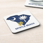 サウスカロライナ州旗州フラワーイエロージェサミン コースター (左側)