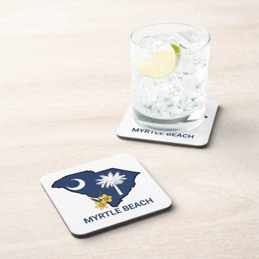 サウスカロライナ州旗州フラワーイエロージェサミン コースター (右側)