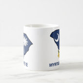 サウスカロライナ州旗州フラワーイエロージェサミン コーヒーマグカップ (中央)