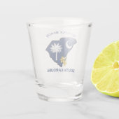 サウスカロライナ州旗州フラワーイエロージェサミン ショットグラス (裏面)