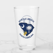 サウスカロライナ州旗州フラワーイエロージェサミン タンブラーグラス (正面)