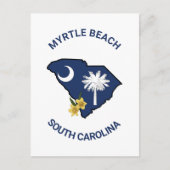 サウスカロライナ州旗州フラワーイエロージェサミン ポストカード (正面)