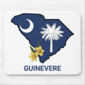 サウスカロライナ州旗州フラワーイエロージェサミン マウスパッド (正面)