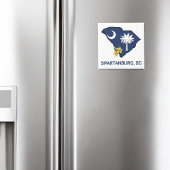 サウスカロライナ州旗州フラワーイエロージェサミン マグネット