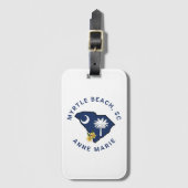 サウスカロライナ州旗州フラワーイエロージェサミン ラゲッジタグ (正面縦)