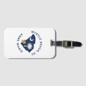 サウスカロライナ州旗州フラワーイエロージェサミン ラゲッジタグ (正面横)