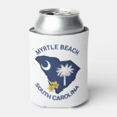 サウスカロライナ州旗州フラワーイエロージェサミン 缶クーラー (缶正面)