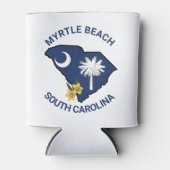 サウスカロライナ州旗州フラワーイエロージェサミン 缶クーラー (正面)