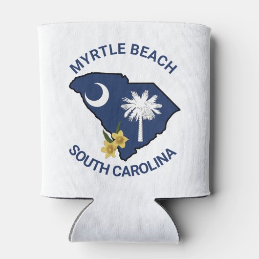 サウスカロライナ州旗州フラワーイエロージェサミン 缶クーラー (裏面)