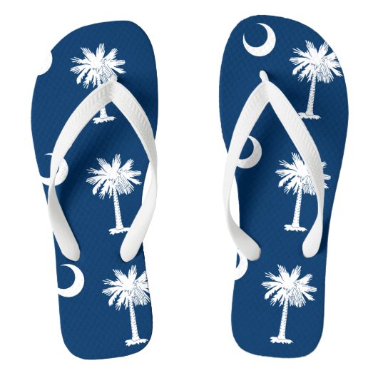 サウスカロライナ州旗 ビーチサンダル (フットベッド)