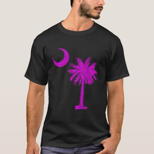 サウスカロライナ州旗 ヤシの木 三日月 M Tシャツ (正面)