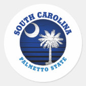 サウスカロライナ州旗 ラウンドシール (正面)
